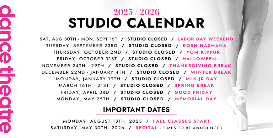 Dance Theatre at Wellington 2025 Calendar